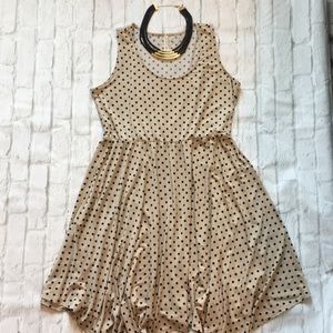Sleeveless Cute Polka Dot Summer Dress sz L
